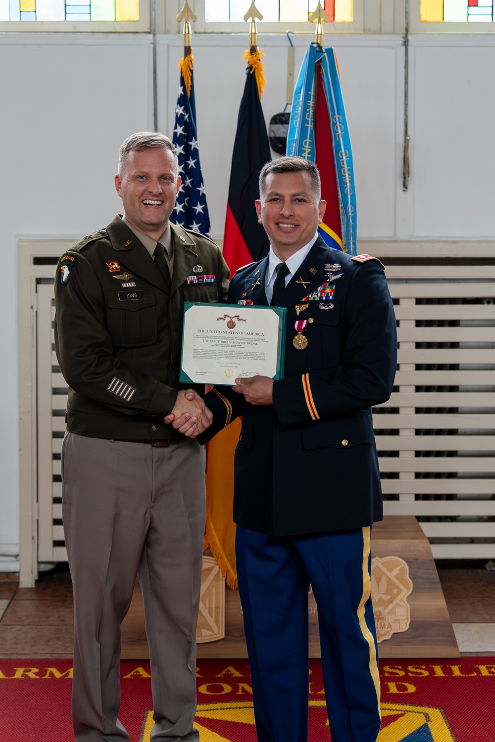 Lt. Col. Adam Tobias honored during his retirement ceremony at the Ramstein Chapel