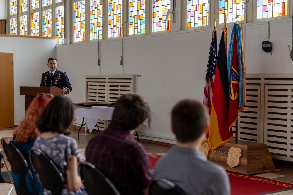 Lt. Col. Adam Tobias honored during his retirement ceremony at the Ramstein Chapel