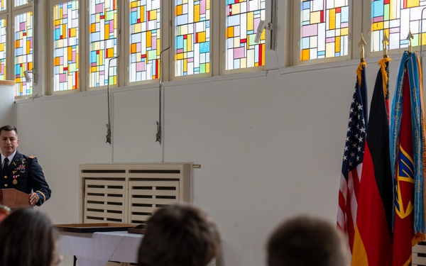 Lt. Col. Adam Tobias honored during his retirement ceremony at the Ramstein Chapel