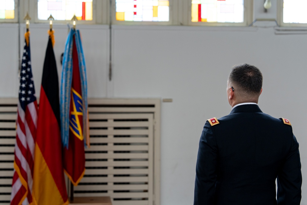Lt. Col. Adam Tobias honored during his retirement ceremony at the Ramstein Chapel