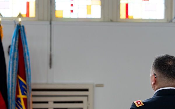 Lt. Col. Adam Tobias honored during his retirement ceremony at the Ramstein Chapel