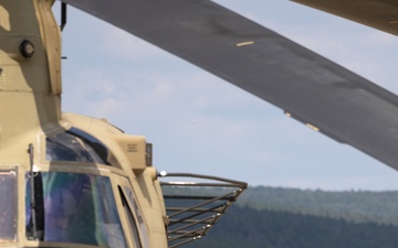 1st Armored Division CH-47 Chinook Crews Conduct Aerial Gunnery in Bulgaria