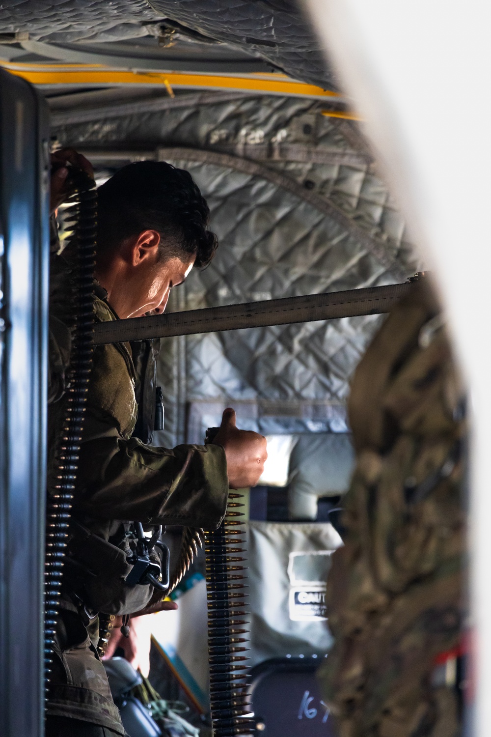 1st Armored Division CH - 47 Chinook Crews Conduct Aerial Gunnery in Bulgaria