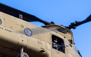 1st Armored Division CH-47 Chinook Crews Conduct Aerial Gunnery in Bulgaria