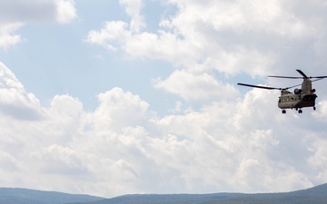 1st Armored Division CH-47 Chinook Crews Conduct Aerial Gunnery in Bulgaria