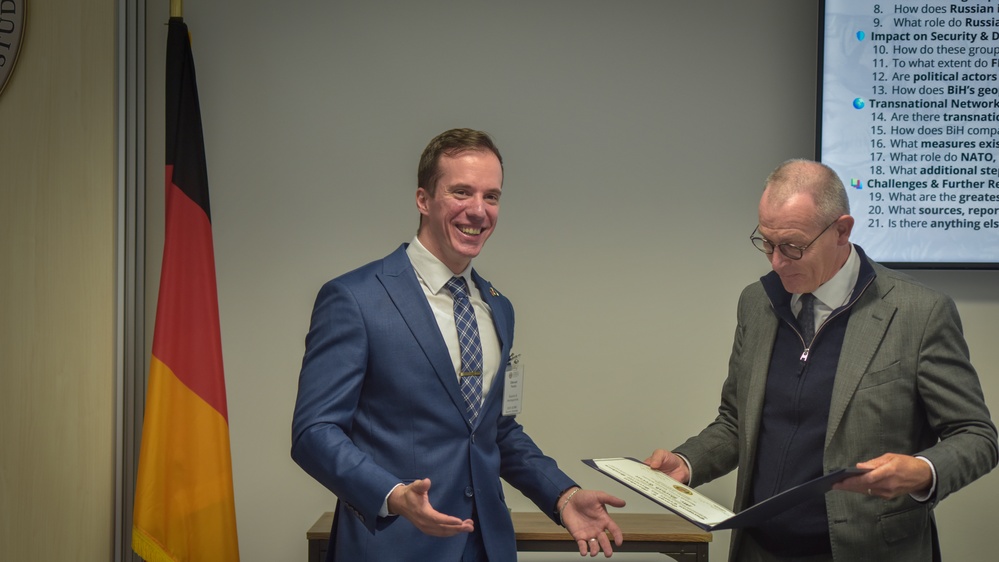 First Alumni Scholar of the Year Presents on Extremism, Organized Crime
