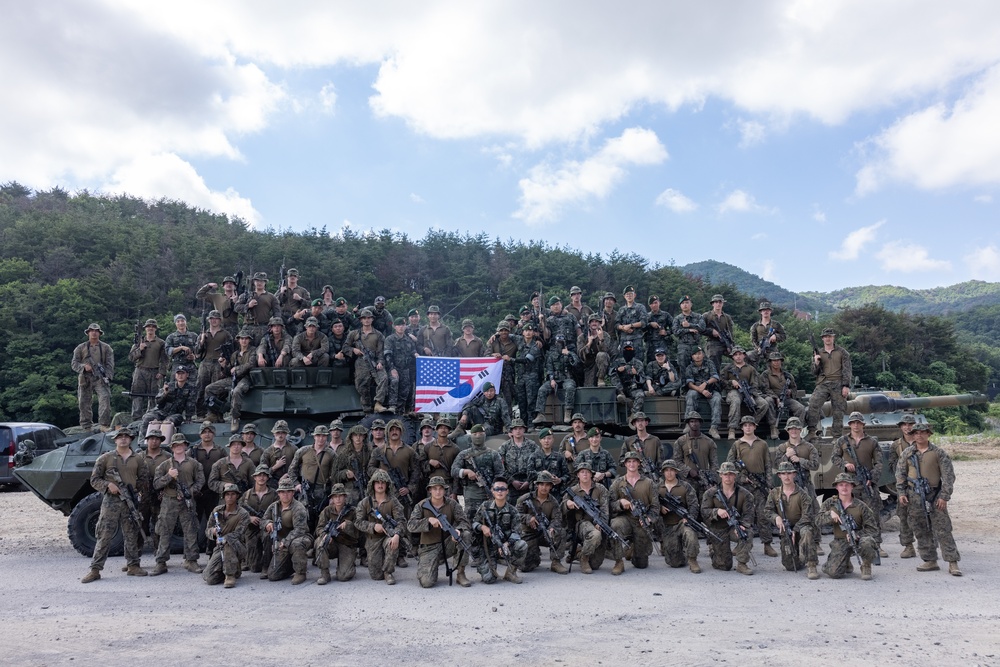 3d LAR Show and Tell with ROK Marines, M240B Live-Fire Training During KMEP 25.2