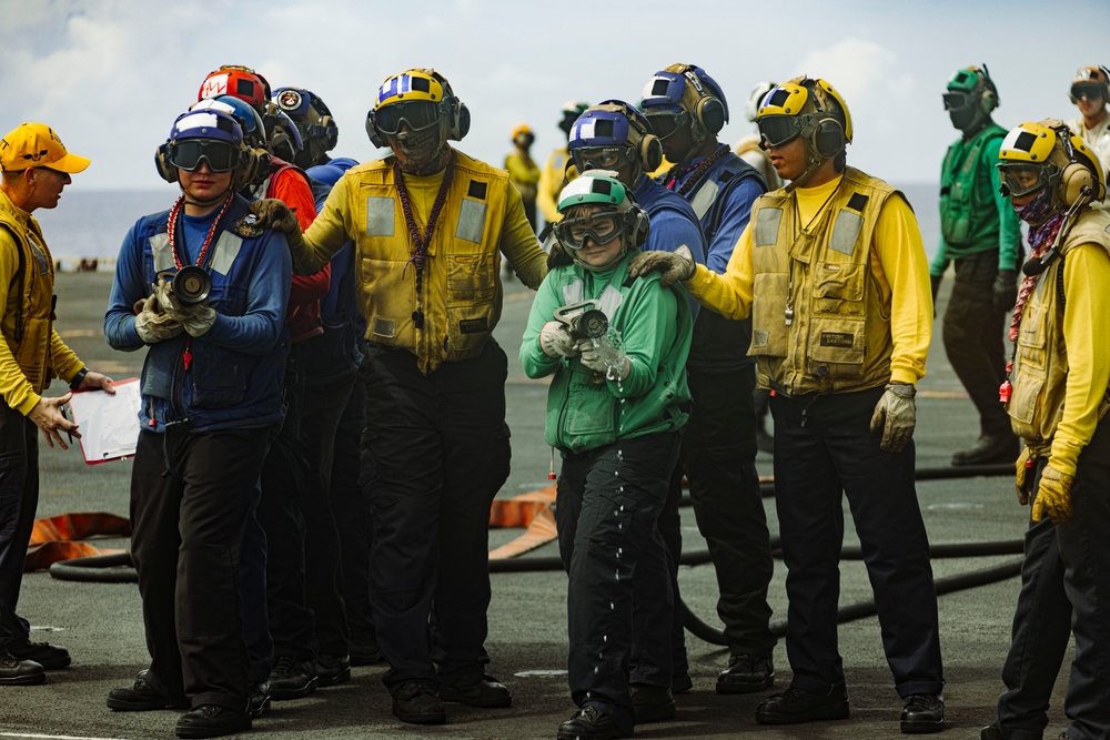 George Washington Sailors Conduct Mass Casualty Drill