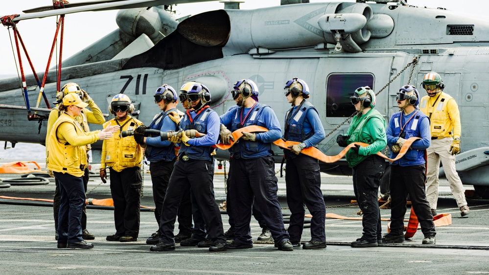 George Washington Sailors Conduct Mass Casualty Drill