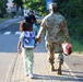 Soldiers walk their kids to school the first school day of 2025