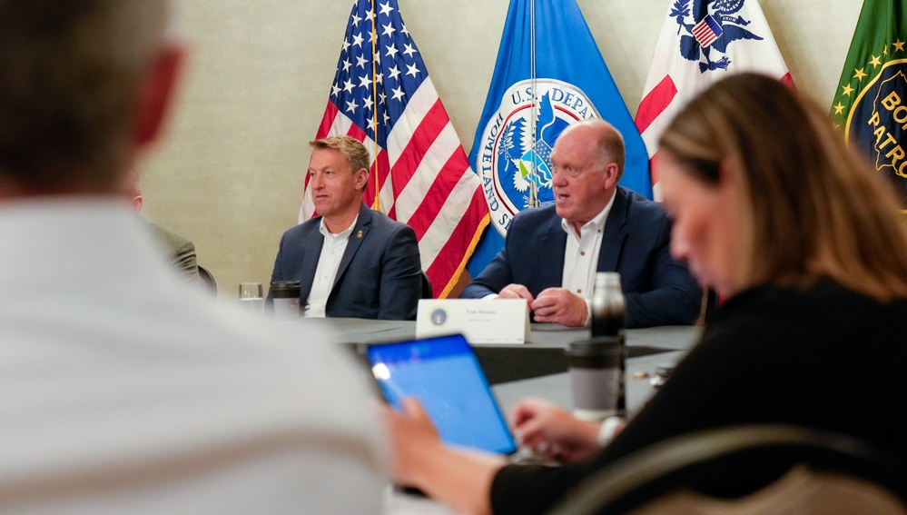 Commissioner Rodney S. Scott address attendees of the U.S. Border Patrol Chiefs Conference