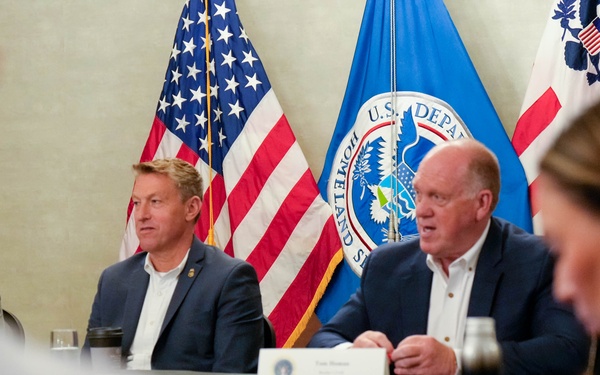 Commissioner Rodney S. Scott address attendees of the U.S. Border Patrol Chiefs Conference