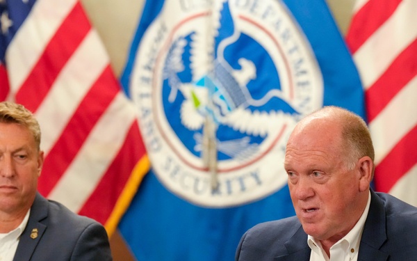 Commissioner Rodney S. Scott address attendees of the U.S. Border Patrol Chiefs Conference