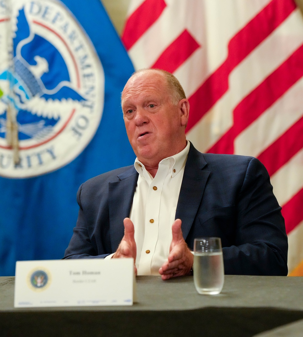 Commissioner Rodney S. Scott address attendees of the U.S. Border Patrol Chiefs Conference