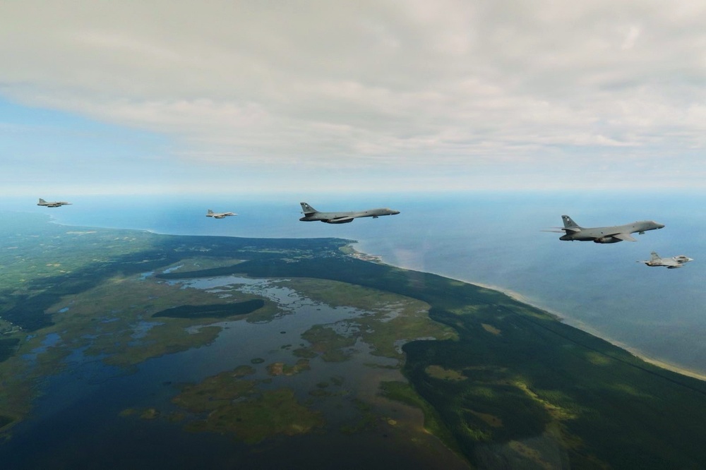 U.S., Allied aircraft fly together over Riga, Latvia – demonstrate readiness and unity