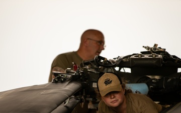 Air Mobility. Some assembly required: Washington National guard soldiers work to prepare Blackhawks for flight.