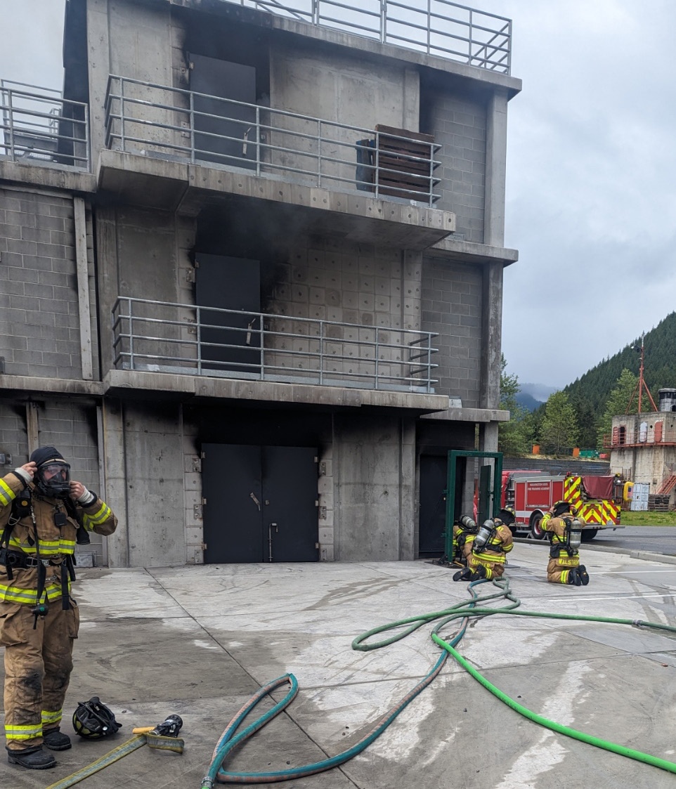 Soldier Firefighters Fight the Blaze
