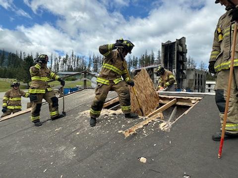 Soldier Firefighters Fight the Blaze