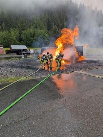 Soldier Firefighters Fight the Blaze