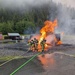 Soldier Firefighters Fight the Blaze