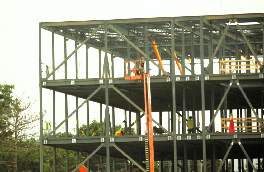 Structural steel framing, foundation work in full swing for $55.75 million Collective Training Officer Quarters Project at Fort McCoy as August continues