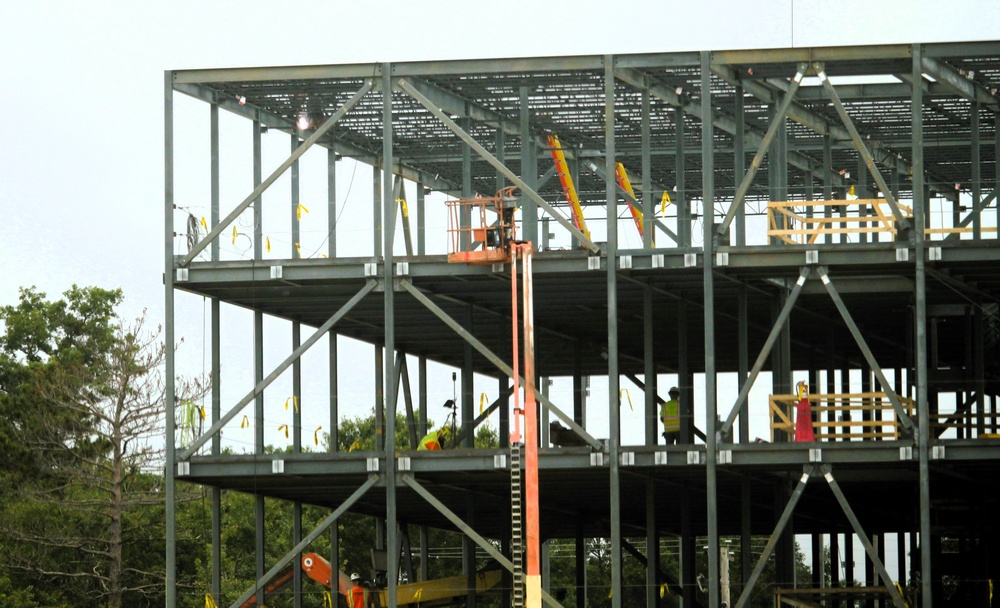 Structural steel framing, foundation work in full swing for $55.75 million Collective Training Officer Quarters Project at Fort McCoy as August continues