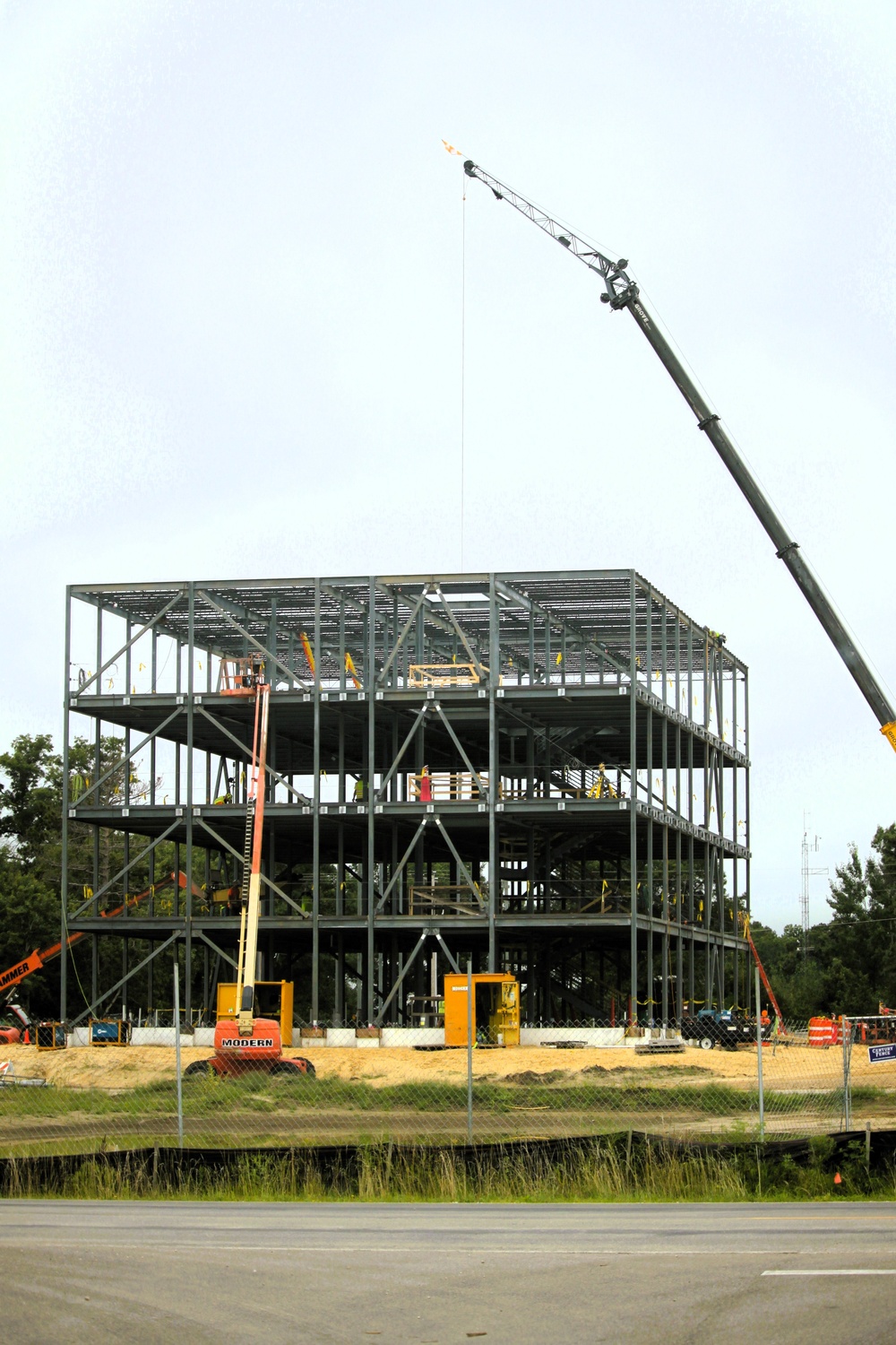 Structural steel framing, foundation work in full swing for $55.75 million Collective Training Officer Quarters Project at Fort McCoy as August continues
