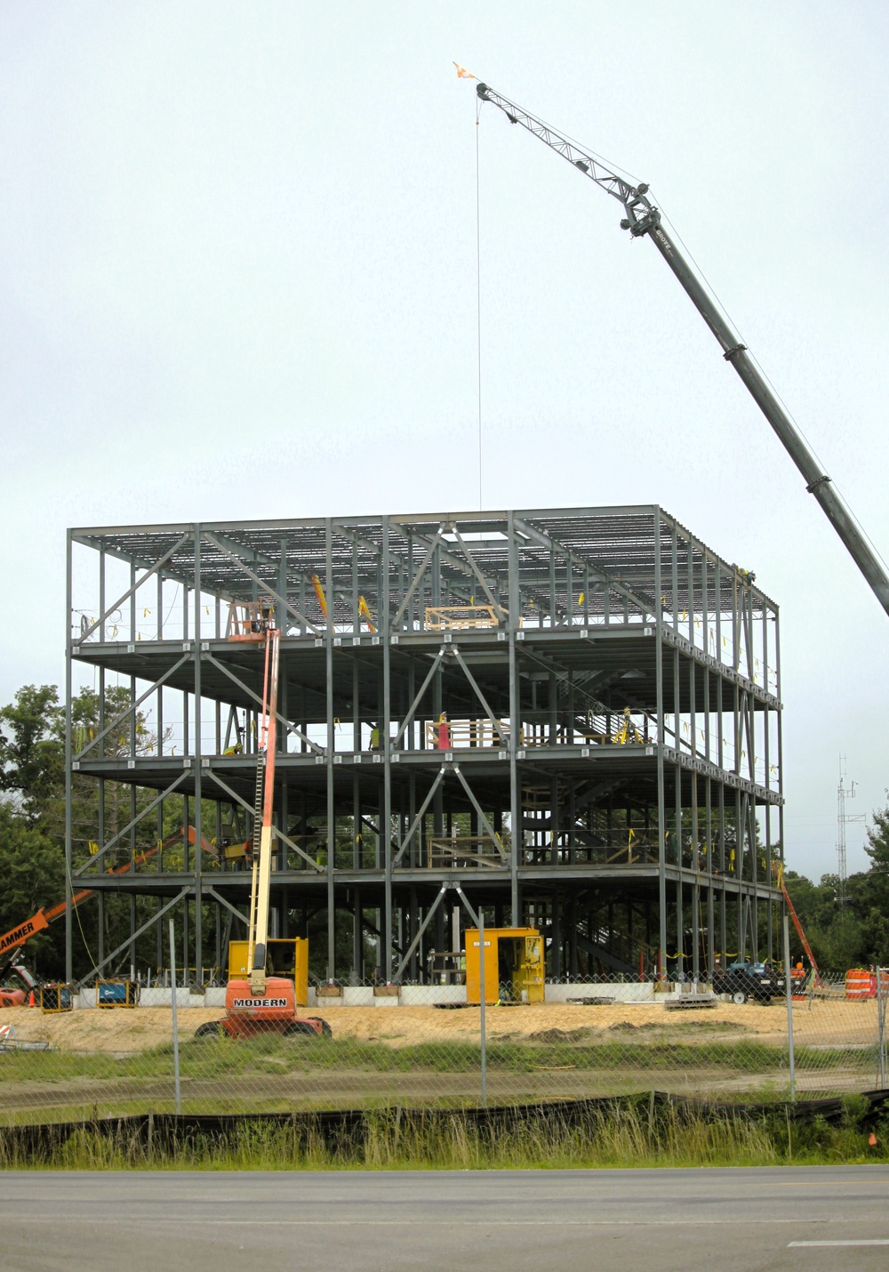 Structural steel framing, foundation work in full swing for $55.75 million Collective Training Officer Quarters Project at Fort McCoy as August continues