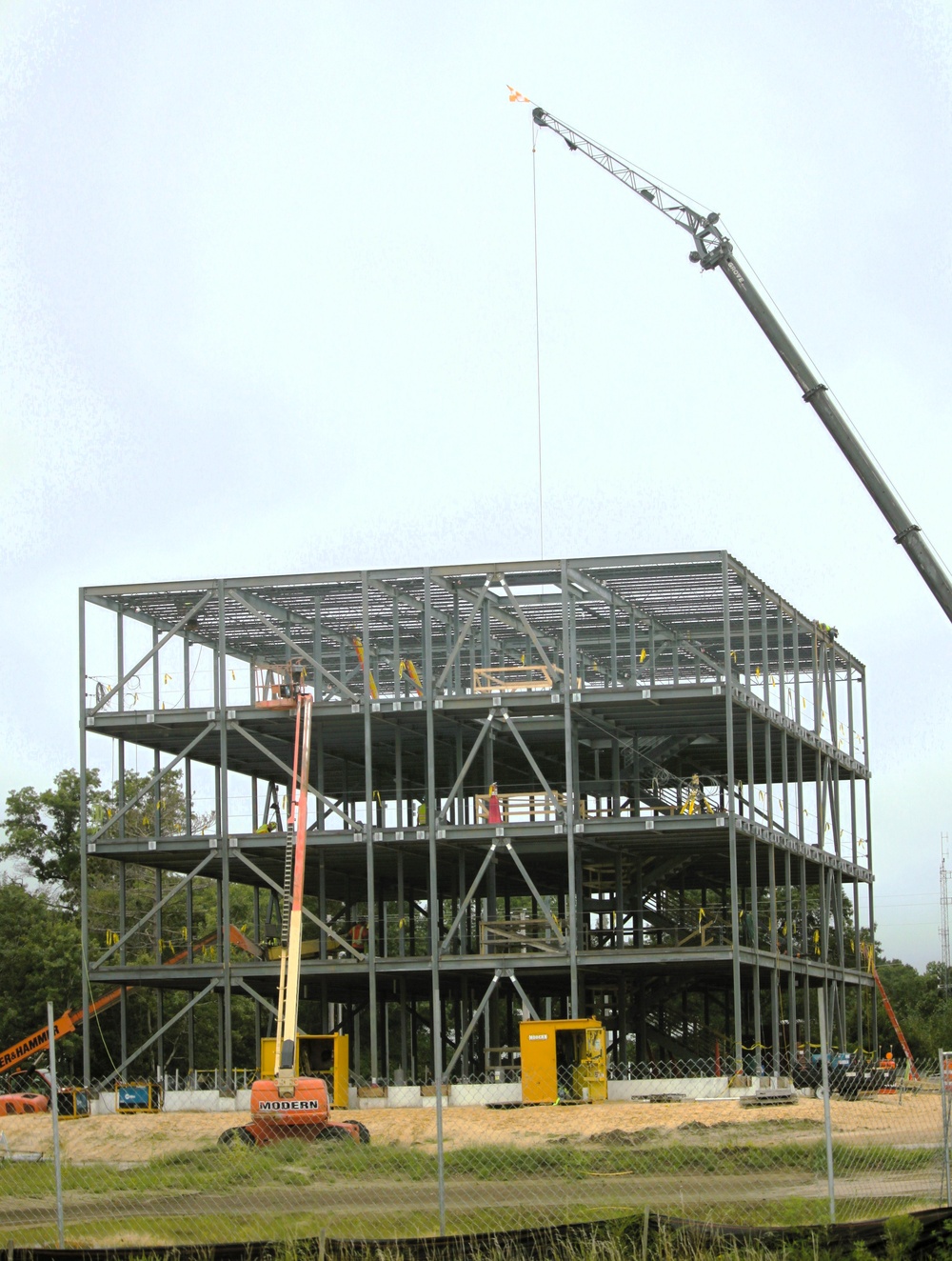 Structural steel framing, foundation work in full swing for $55.75 million Collective Training Officer Quarters Project at Fort McCoy as August continues
