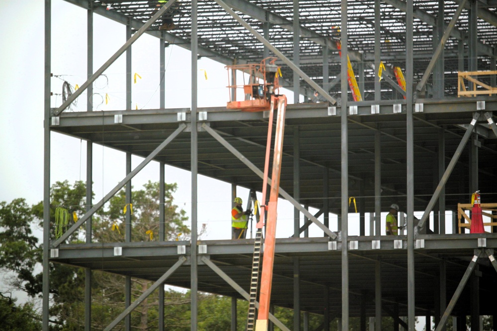 Structural steel framing, foundation work in full swing for $55.75 million Collective Training Officer Quarters Project at Fort McCoy as August continues