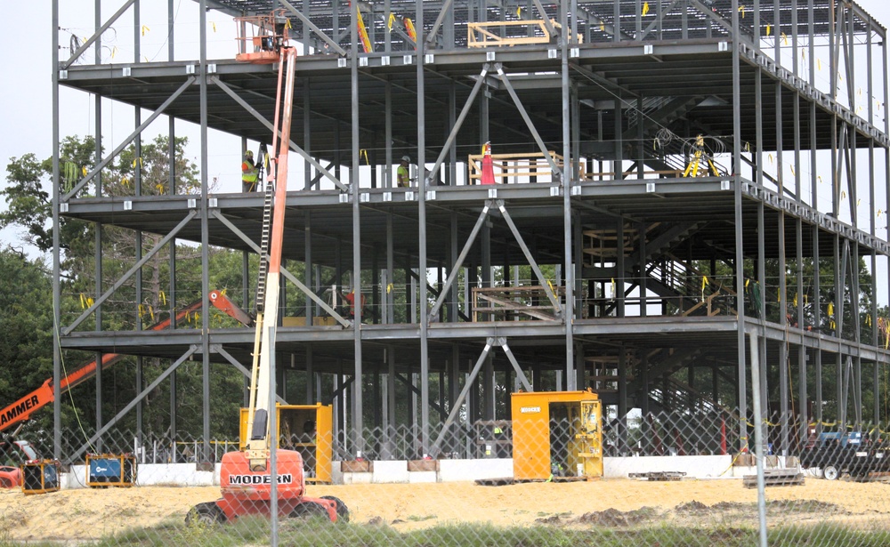 Structural steel framing, foundation work in full swing for $55.75 million Collective Training Officer Quarters Project at Fort McCoy as August continues