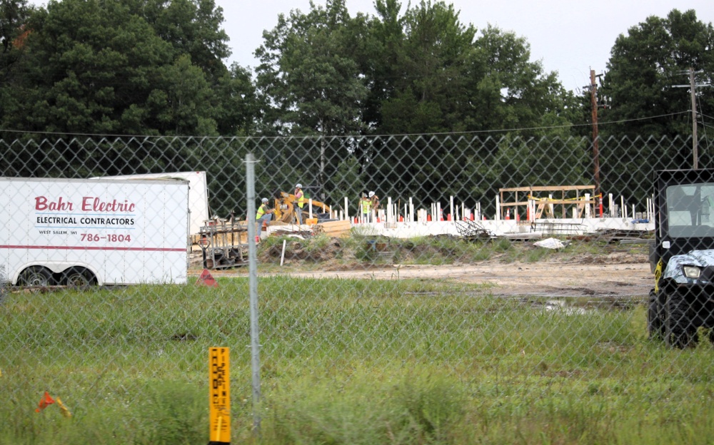 Structural steel framing, foundation work in full swing for $55.75 million Collective Training Officer Quarters Project at Fort McCoy as August continues