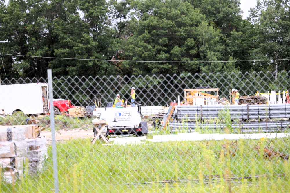 Structural steel framing, foundation work in full swing for $55.75 million Collective Training Officer Quarters Project at Fort McCoy as August continues
