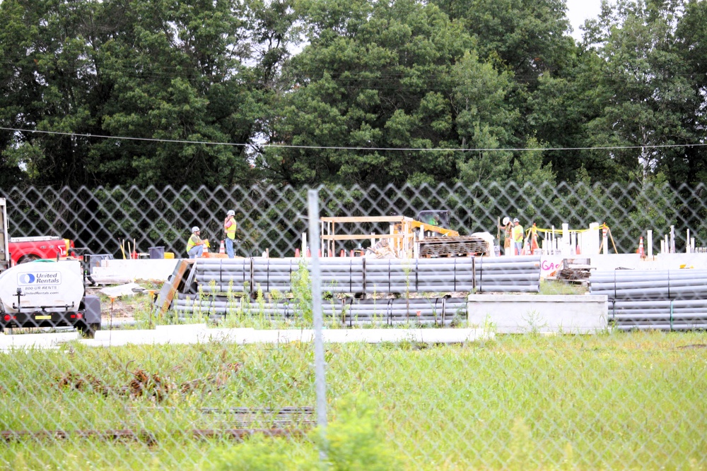 Structural steel framing, foundation work in full swing for $55.75 million Collective Training Officer Quarters Project at Fort McCoy as August continues