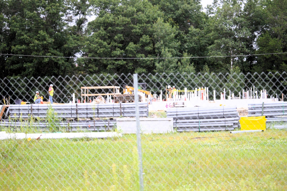 Structural steel framing, foundation work in full swing for $55.75 million Collective Training Officer Quarters Project at Fort McCoy as August continues