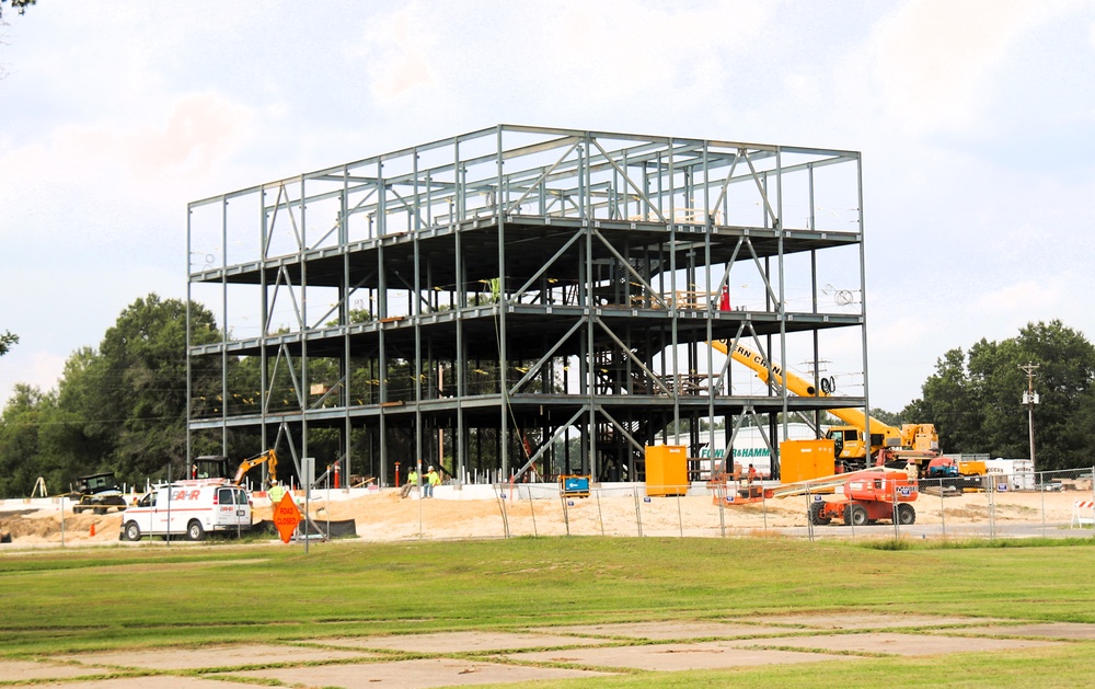 Structural steel framing, foundation work in full swing for $55.75 million Collective Training Officer Quarters Project at Fort McCoy as August continues