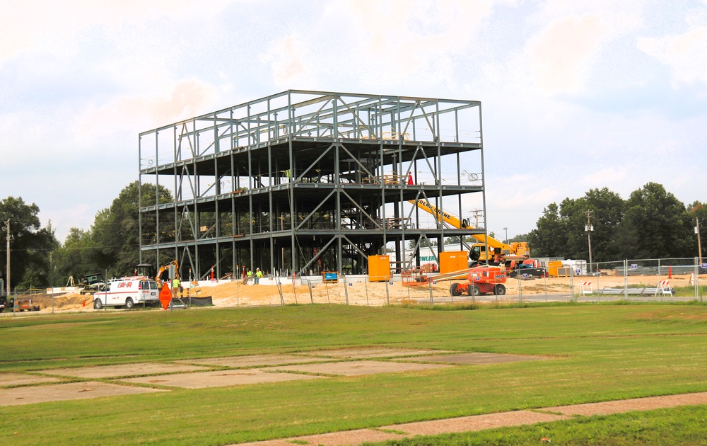Structural steel framing, foundation work in full swing for $55.75 million Collective Training Officer Quarters Project at Fort McCoy as August continues