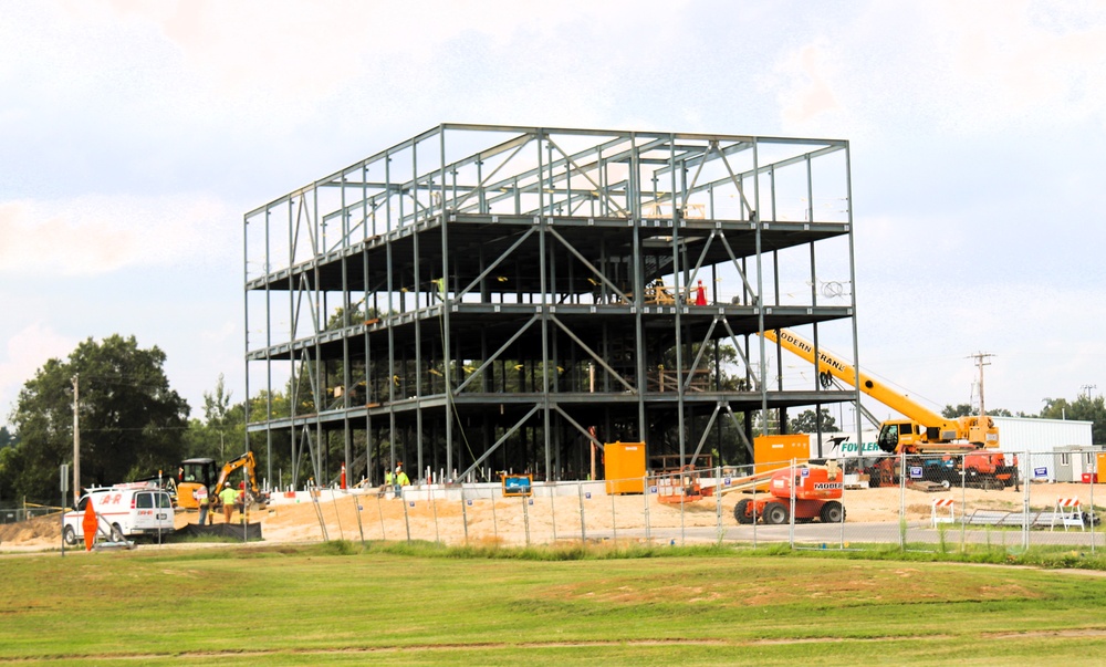 Structural steel framing, foundation work in full swing for $55.75 million Collective Training Officer Quarters Project at Fort McCoy as August continues