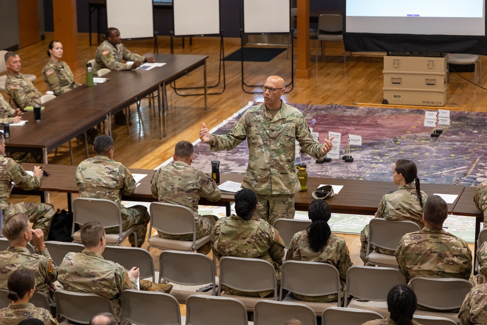 Army Leader Speaks during Brief