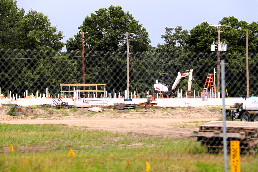 Structural steel framing, foundation work in full swing for $55.75 million Collective Training Officer Quarters Project at Fort McCoy as August continues