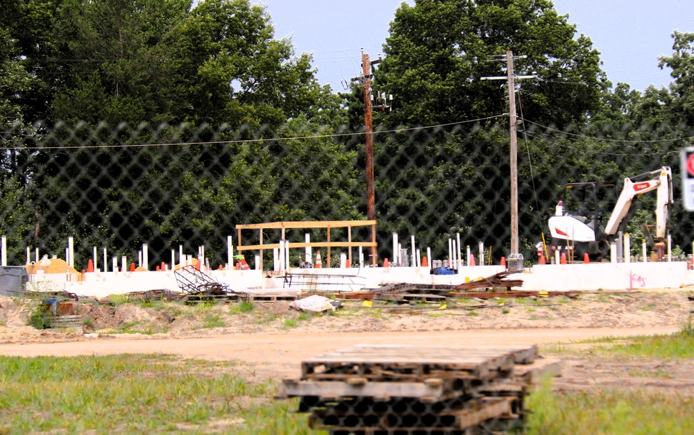 Structural steel framing, foundation work in full swing for $55.75 million Collective Training Officer Quarters Project at Fort McCoy as August continues
