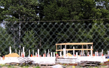 Structural steel framing, foundation work in full swing for $55.75 million Collective Training Officer Quarters Project at Fort McCoy as August continues