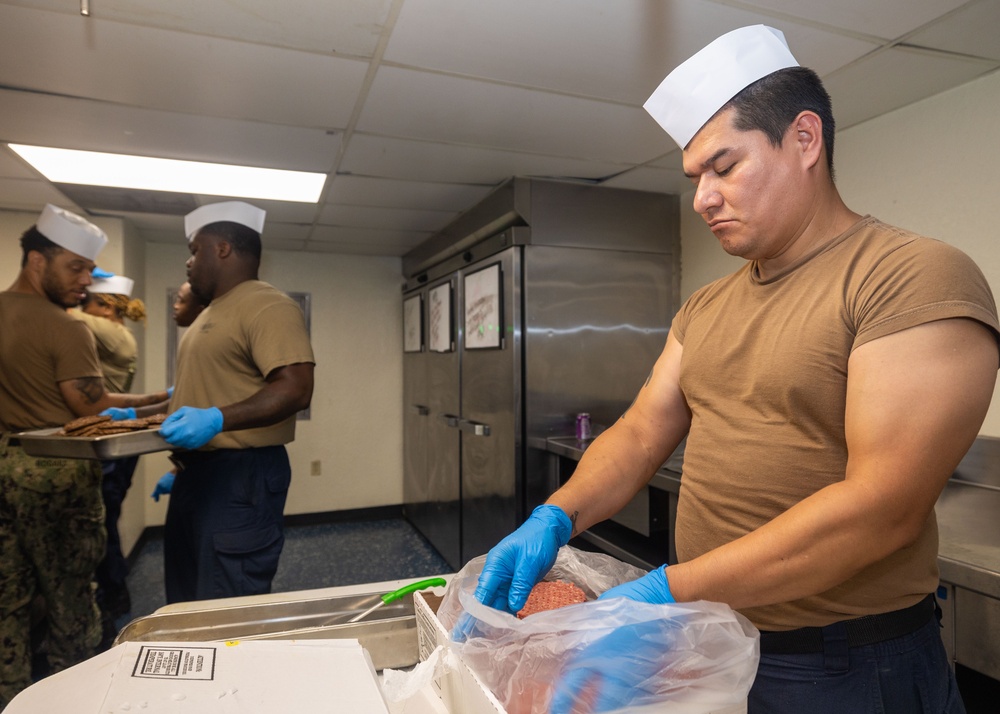 USS Bataan Hosts Burger Burn Mentorship Event