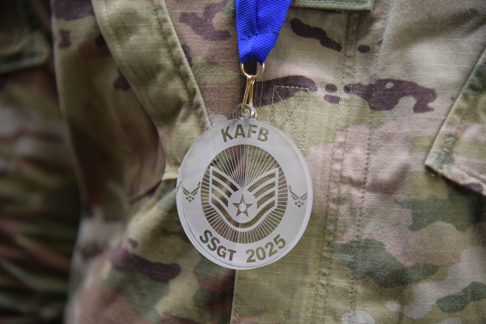 Keesler congratulates newest staff sergeants