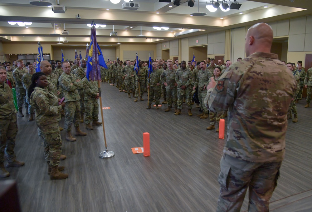 Keesler congratulates newest staff sergeants