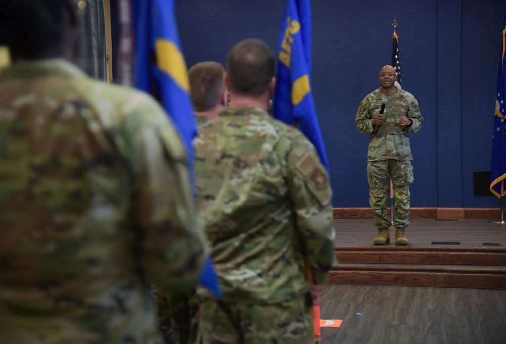 Keesler congratulates newest staff sergeants