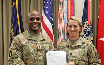HRC Sergeant Major Awarded Retroactive Combat Action Badge for Bravery