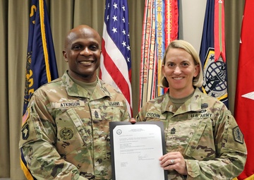 HRC Sergeant Major Awarded Retroactive Combat Action Badge for Bravery