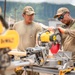 Airmen Cutting Wood for Foundation