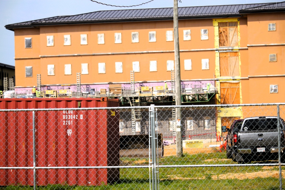August 2025 barracks construction operations for East Barracks Project at Fort McCoy